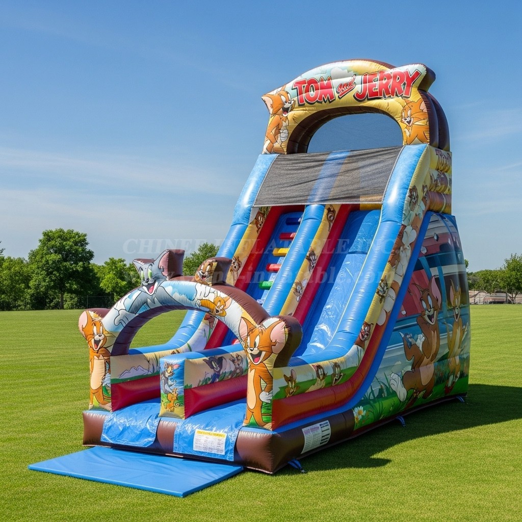 T8-8372 Tom And Jerry Theme Inflatable Dry Slide
