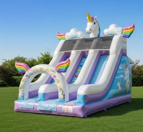 T8-8382 Unicorn Theme Inflatable Dry Slide