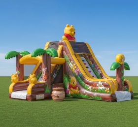 T8-8390 Winnie The Pooh Theme Inflatable Dry Slide