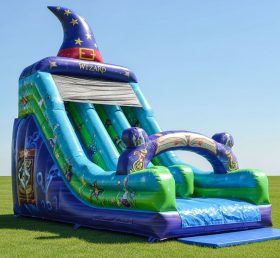 T8-8398 Wizard Theme Inflatable Dry Slide