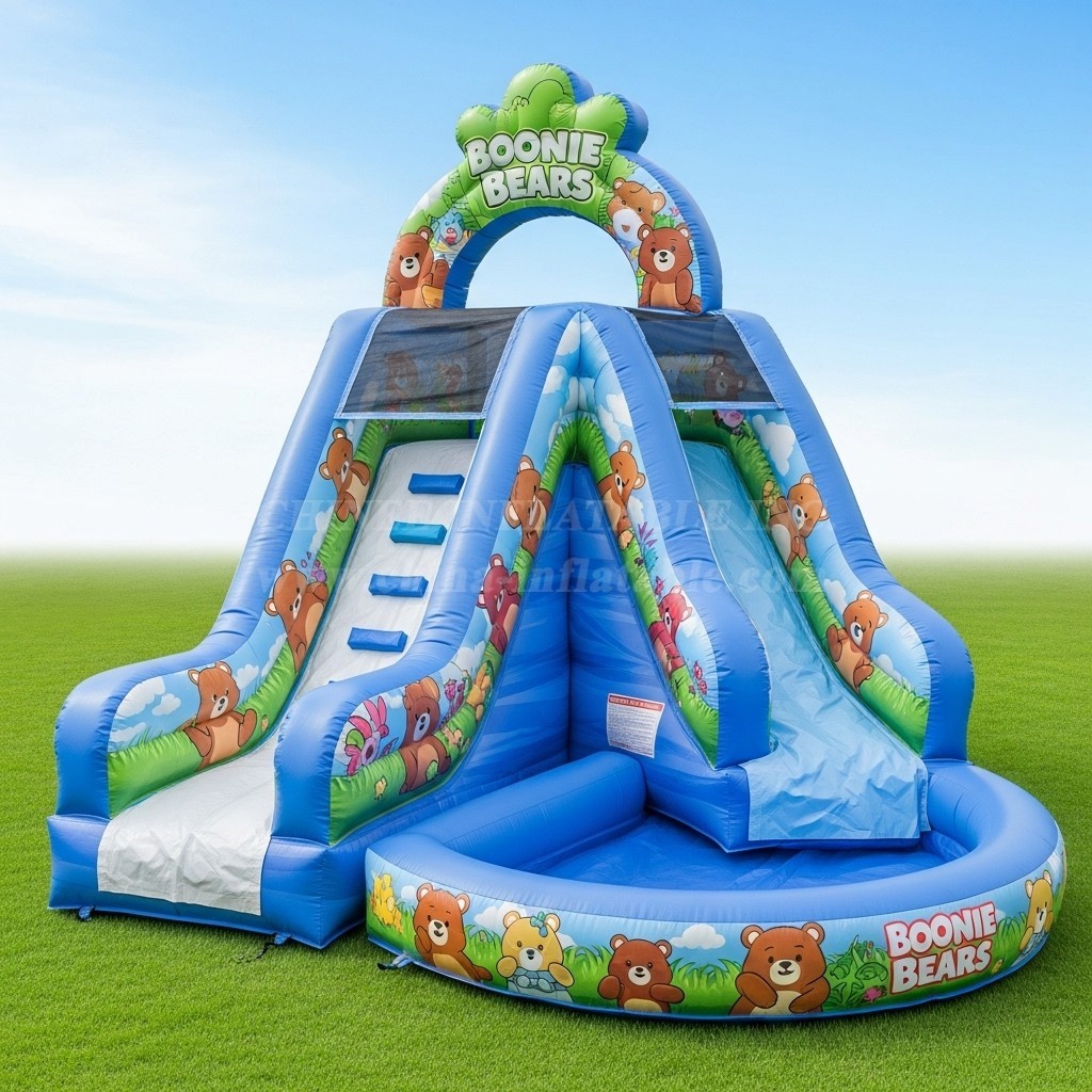 T8-8420 Boonie Bears Theme Inflatable Water Slide