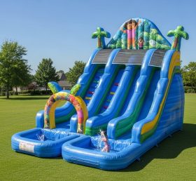 T8-8609 Dora Theme Inflatable Water Slide