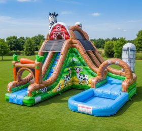 T8-8611 Farm Theme Inflatable Water Slide