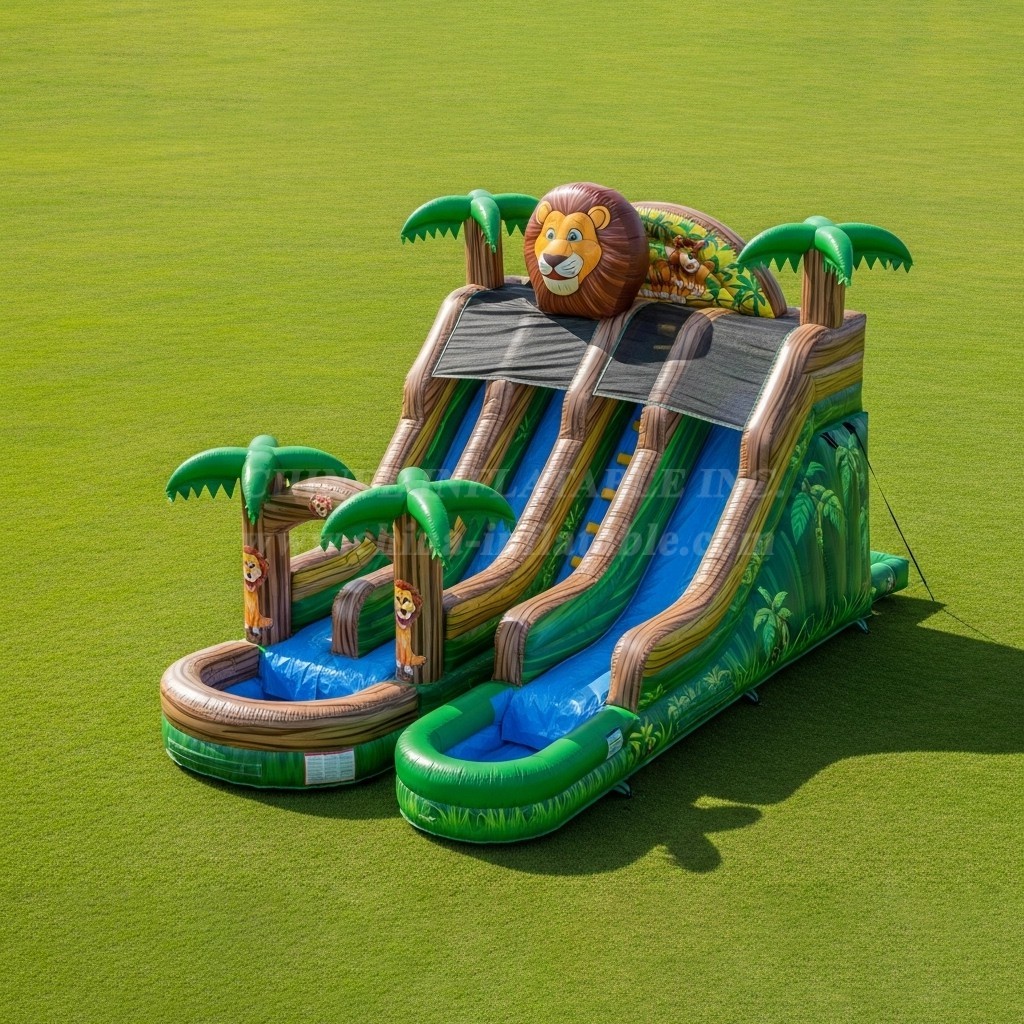 T8-8628 Jungle Theme Inflatable Water Slide