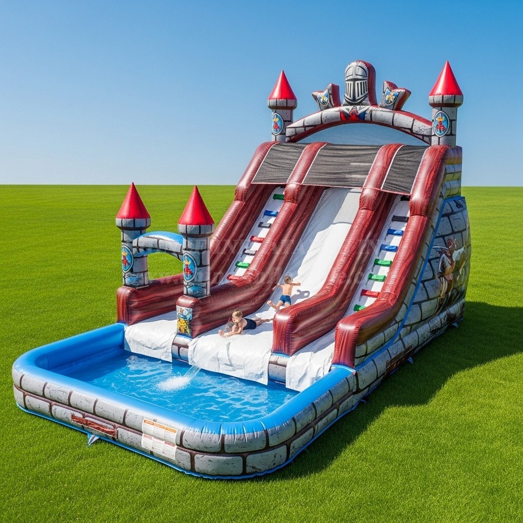 T8-8631 Knight Theme Inflatable Water Slide