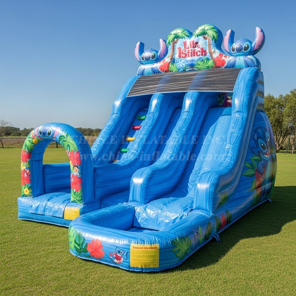 T8-8466 Lilo & Stitch Theme Inflatable Water Slide