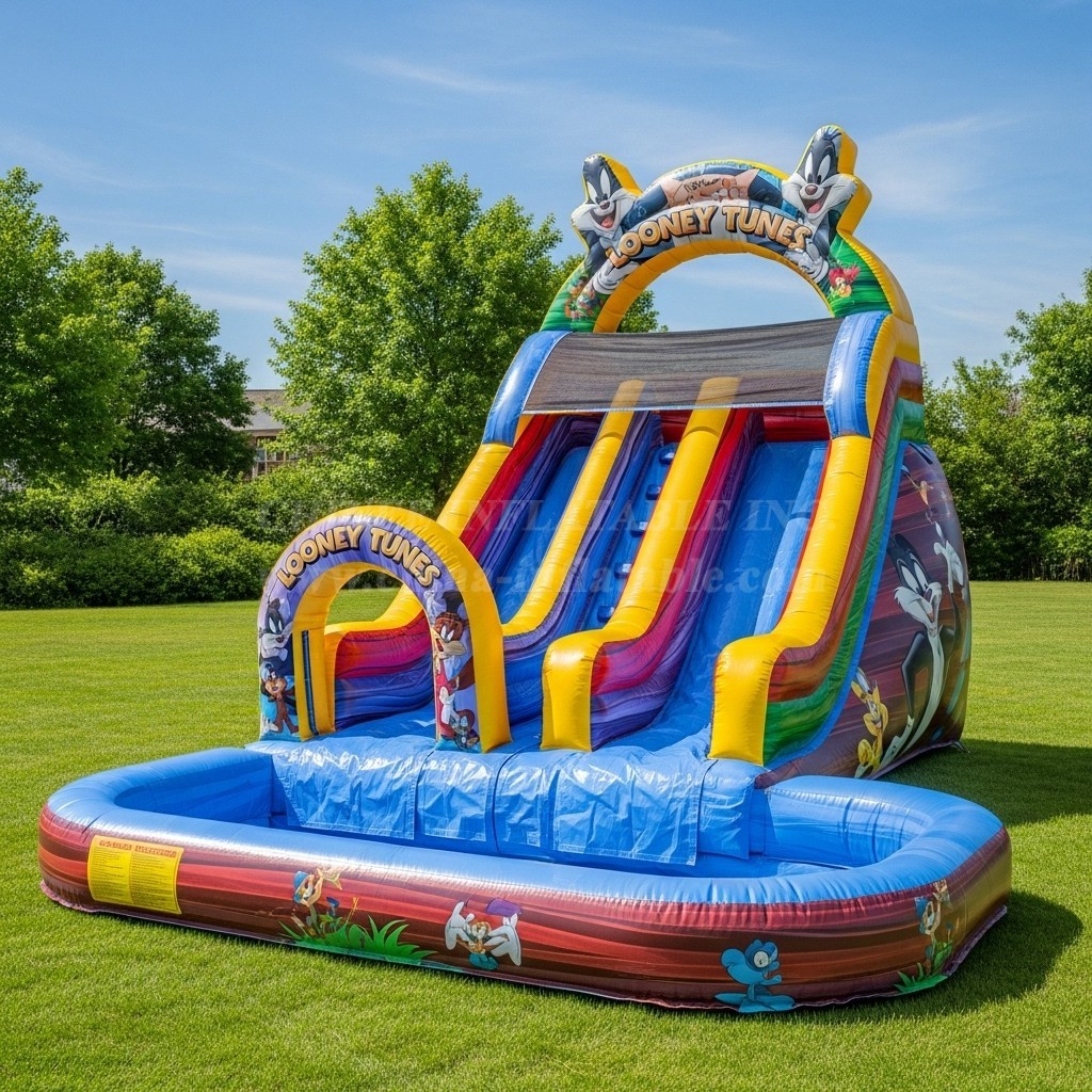 T8-8472 Looney Tunes Theme Inflatable Water Slide