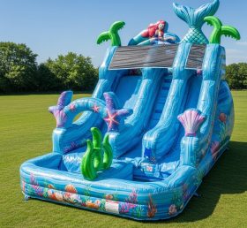 T8-8639 Mermaid Theme Inflatable Water Slide
