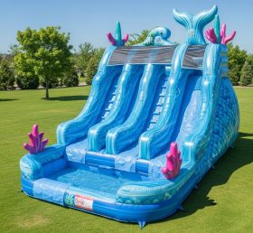 T8-8641 Mermaid Theme Inflatable Water Slide