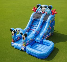 T8-8645 Mickey & Minnie Theme Inflatable Water Slide