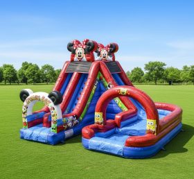 T8-8647 Mickey & Minnie Theme Inflatable Water Slide