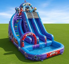 T8-8654 Miraculous Ladybug Theme Inflatable Water Slide