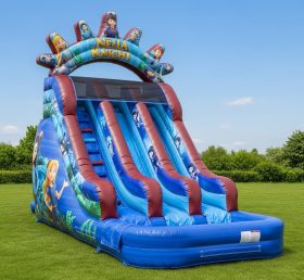 T8-8497 Nella Knight Theme Inflatable Water Slide