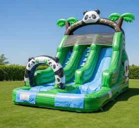 T8-8502 Panda Theme Inflatable Water Slide