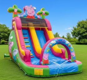 T8-8506 Peppa Pig Theme Inflatable Water Slide