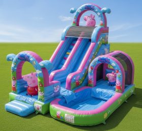 T8-8678 Peppa Pig Theme Inflatable Water Slide
