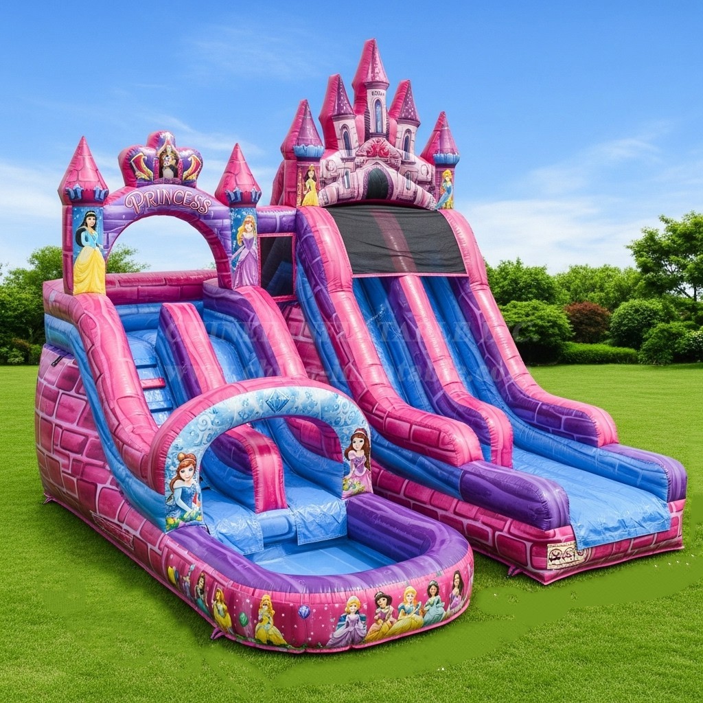 T8-8521 Princess Parties Theme Inflatable Water Slide