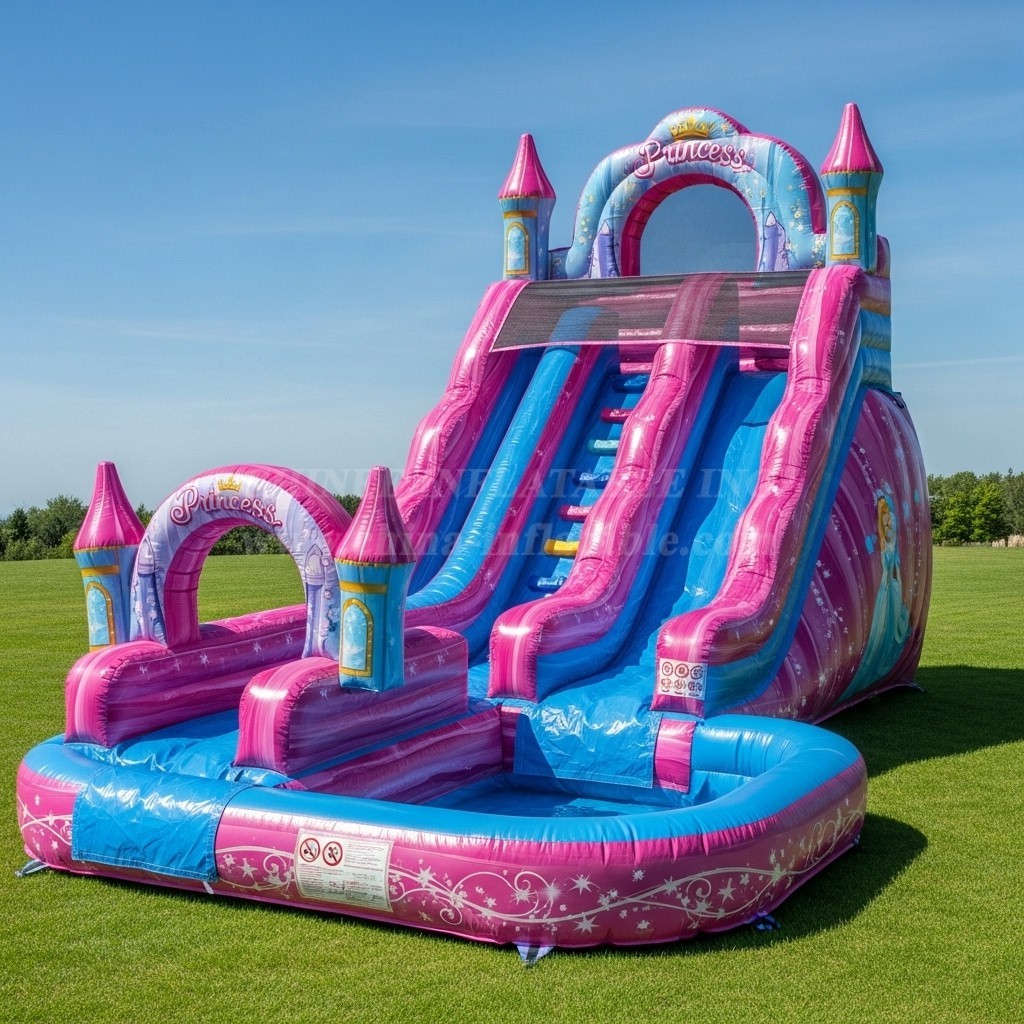 T8-8689 Princess Parties Theme Inflatable Water Slide