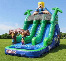 T8-8525 Roblox Theme Inflatable Water Slide