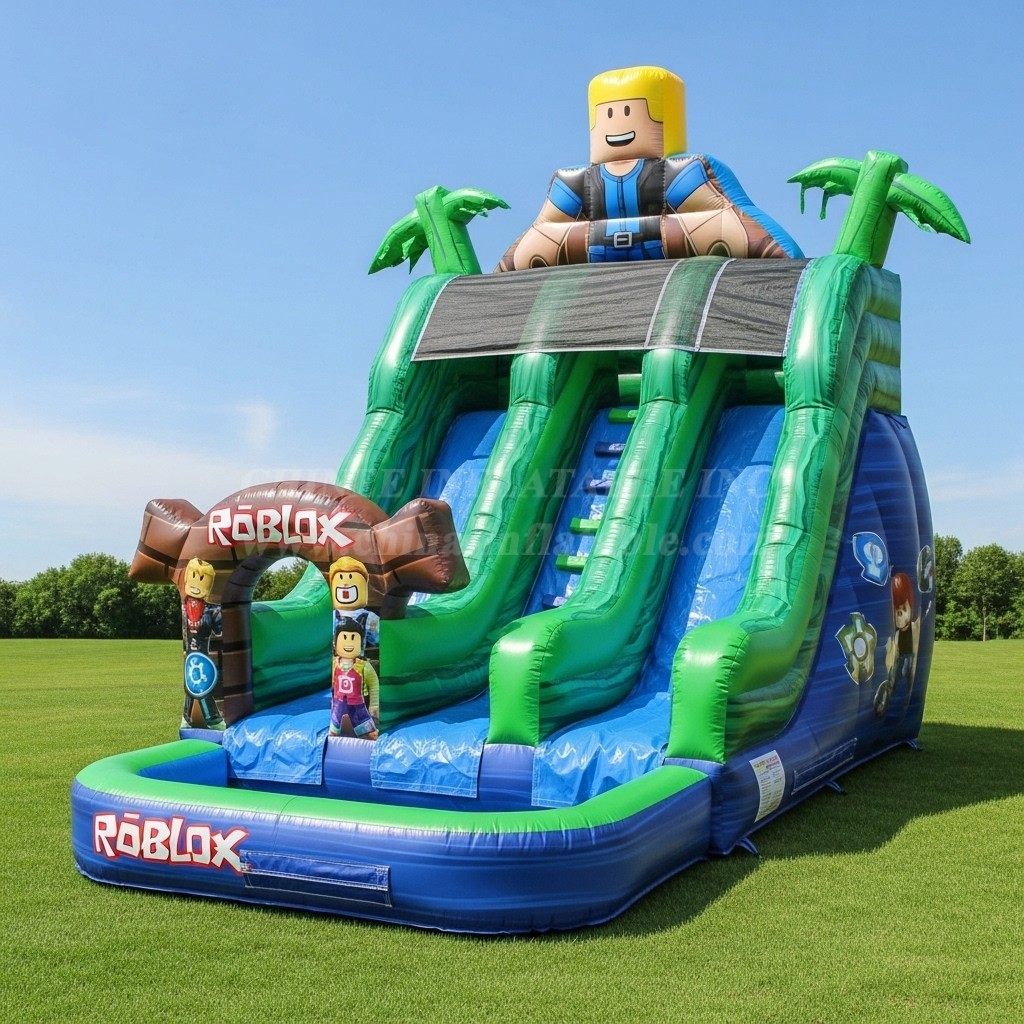 T8-8525 Roblox Theme Inflatable Water Slide