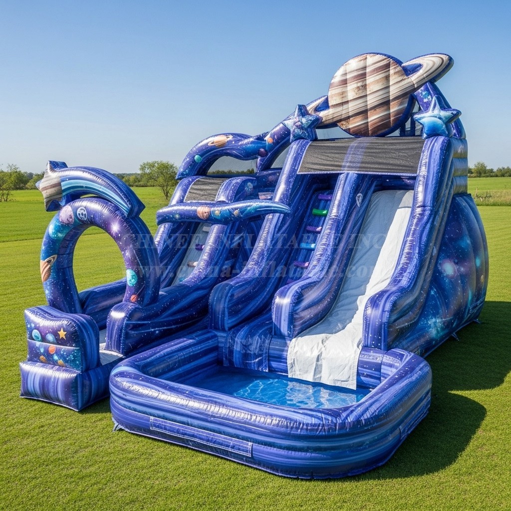T8-8701 Space Theme Inflatable Water Slide