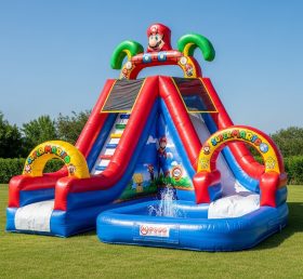 T8-8552 Super Mario Theme Inflatable Water Slide
