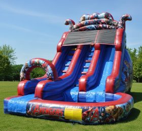 T8-8555 The Avengers Theme Inflatable Water Slide
