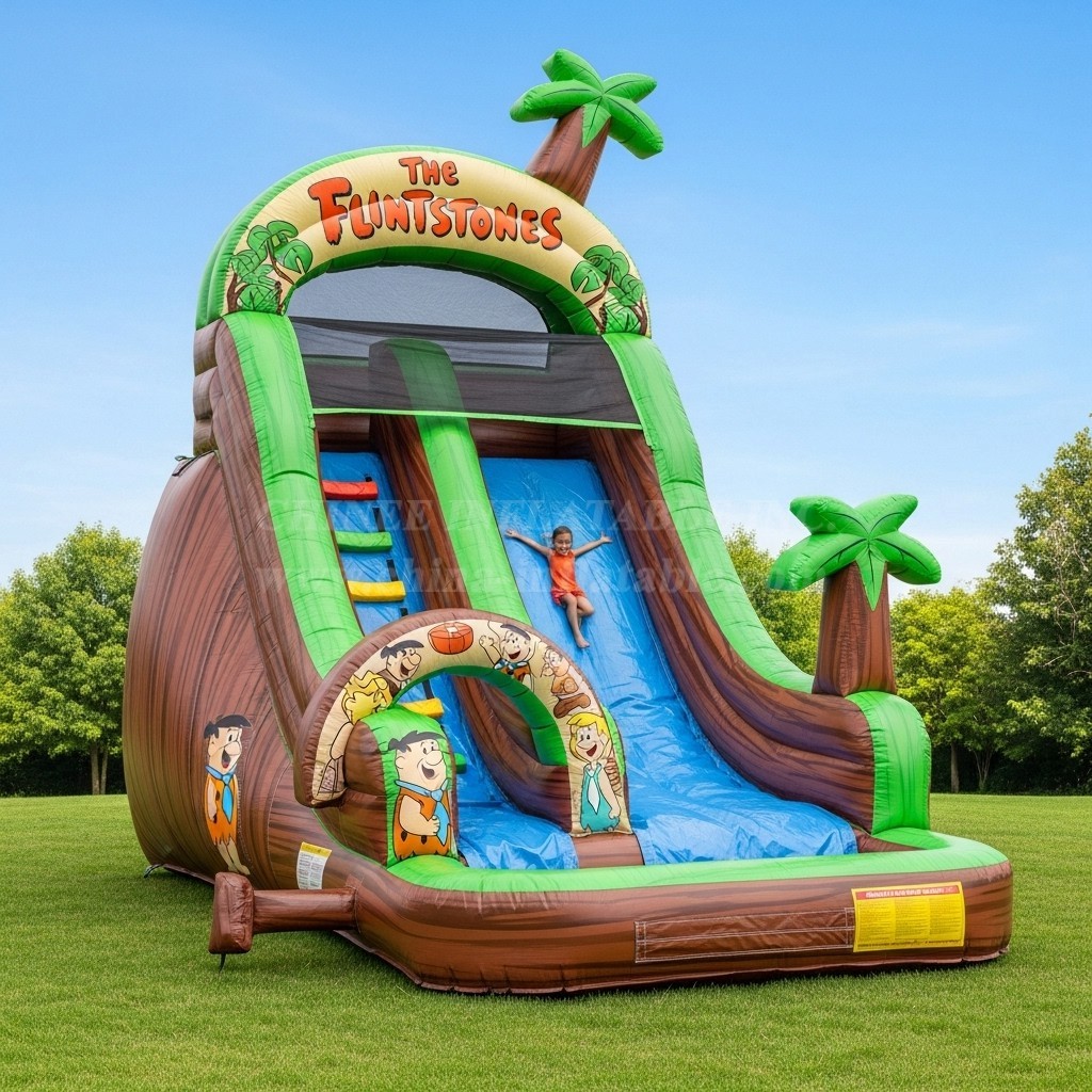 T8-8556 The Flintstones Theme Inflatable Water Slide