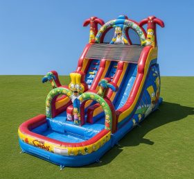 T8-8716 The Simpsons Theme Inflatable Water Slide