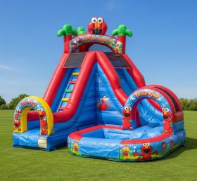T8-8561 Tickle Me Elmo Theme Inflatable Water Slide