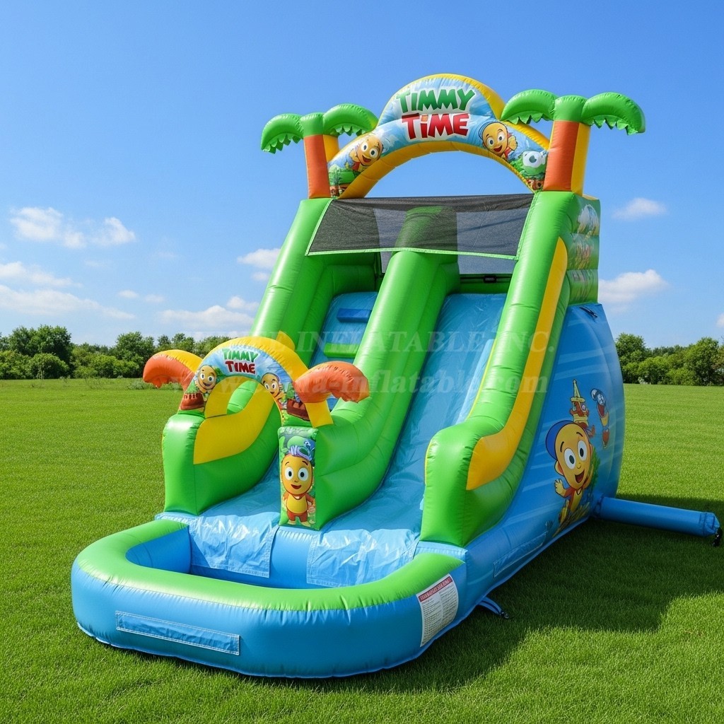 T8-8565 Timmy Time Theme Inflatable Water Slide
