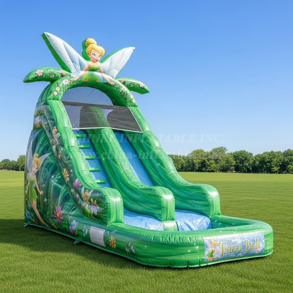 T8-8566 Tinker Bell Theme Inflatable Water Slide
