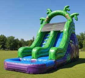 T8-8572 Toxic Theme Inflatable Water Slide