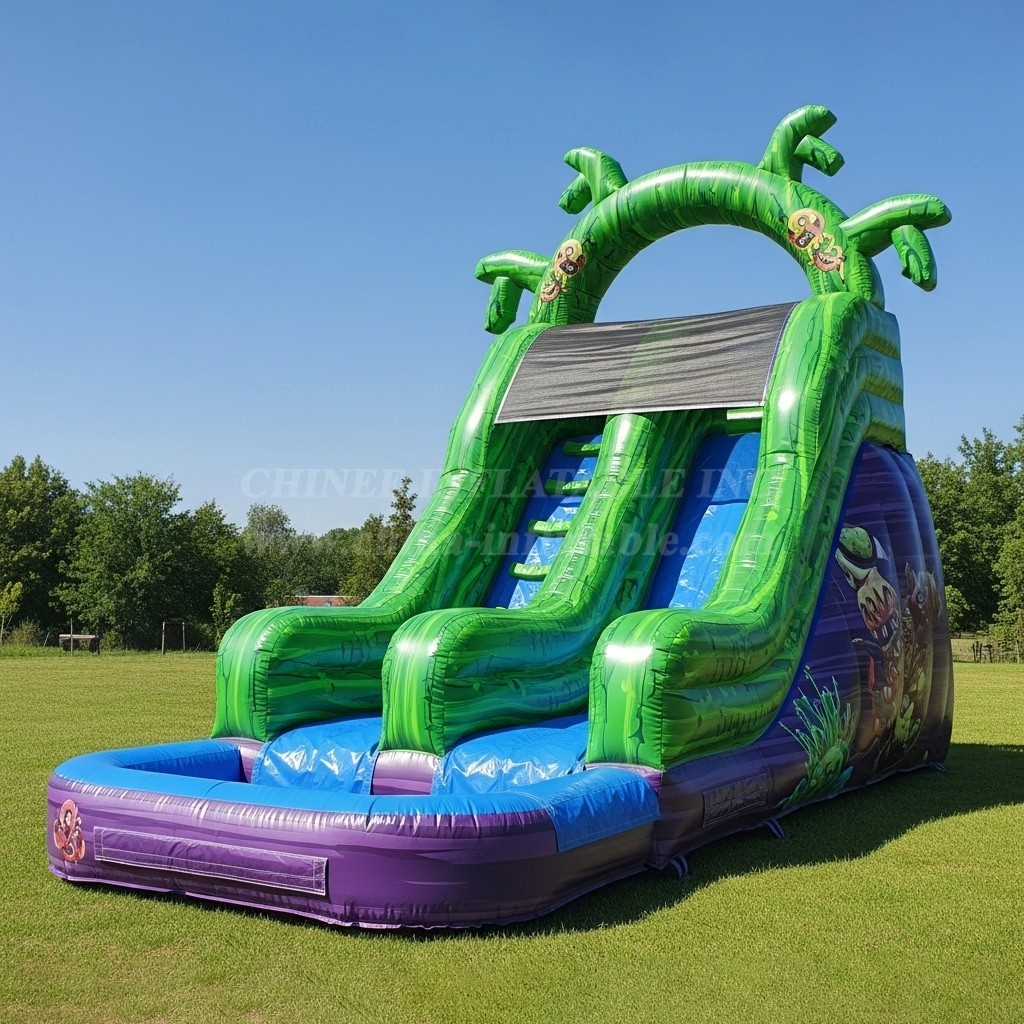 T8-8572 Toxic Theme Inflatable Water Slide
