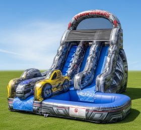 T8-8573 Transformers Theme Inflatable Water Slide