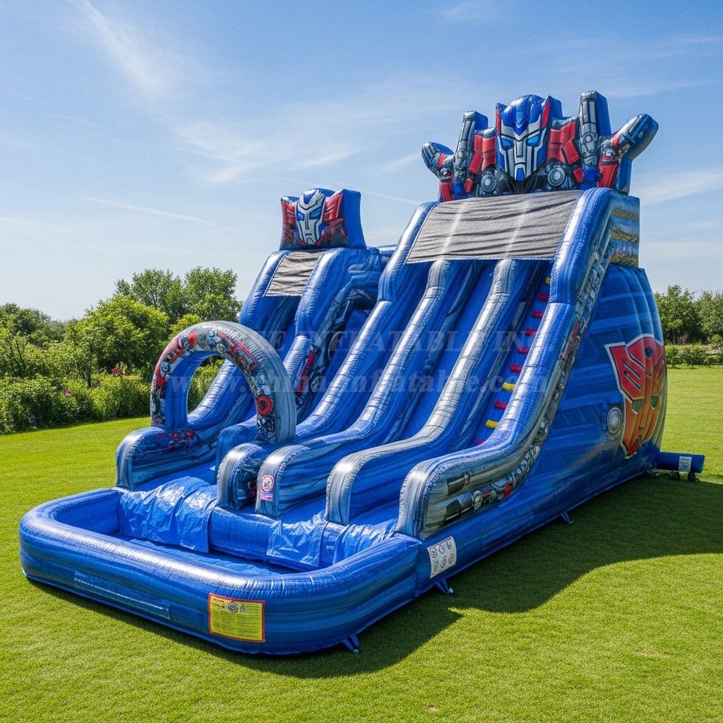 T8-8724 Transformers Theme Inflatable Water Slide