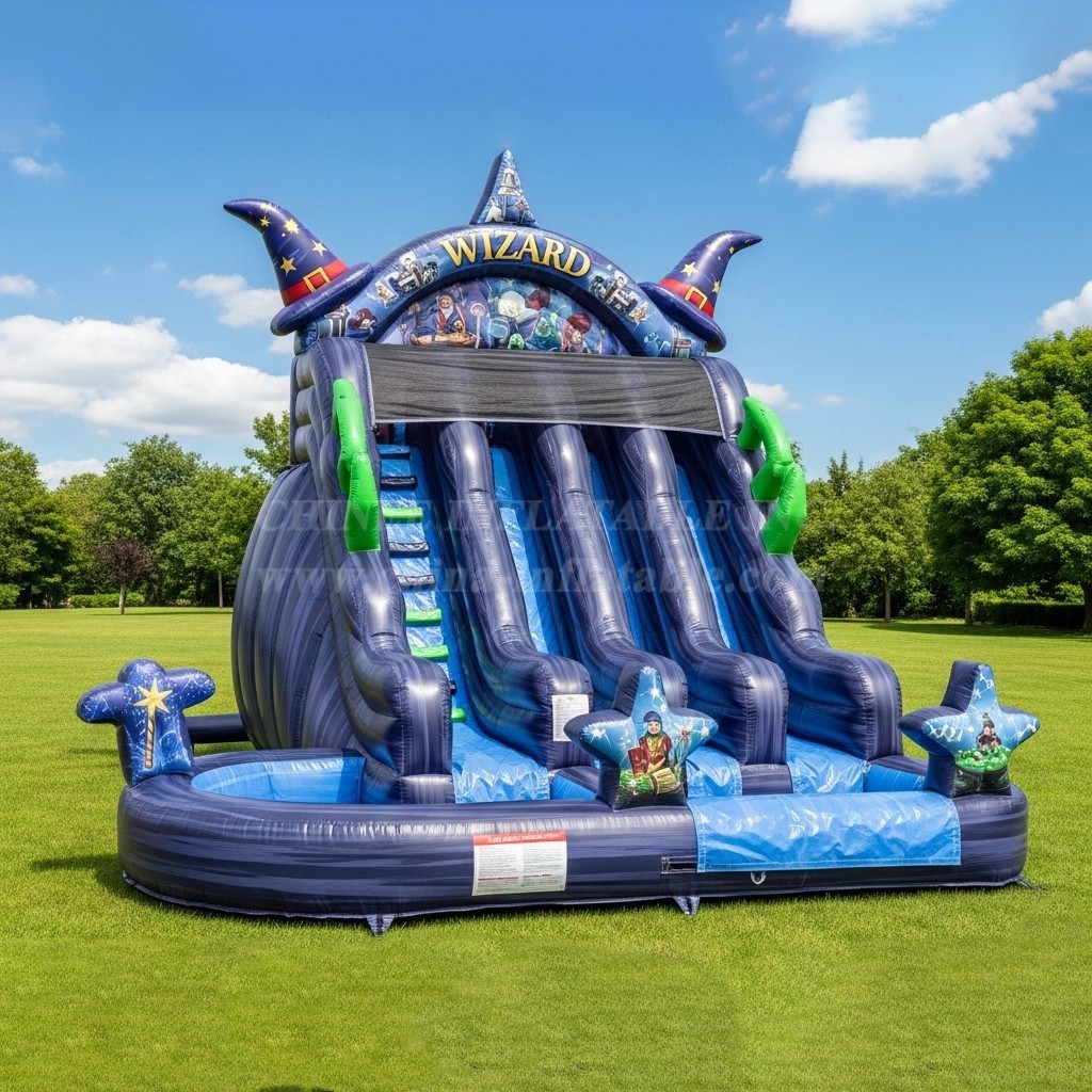 T8-8586 Wizard Theme Inflatable Water Slide