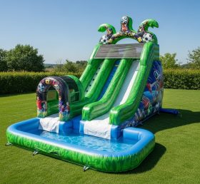 T8-8590 World Cup Theme Inflatable Water Slide