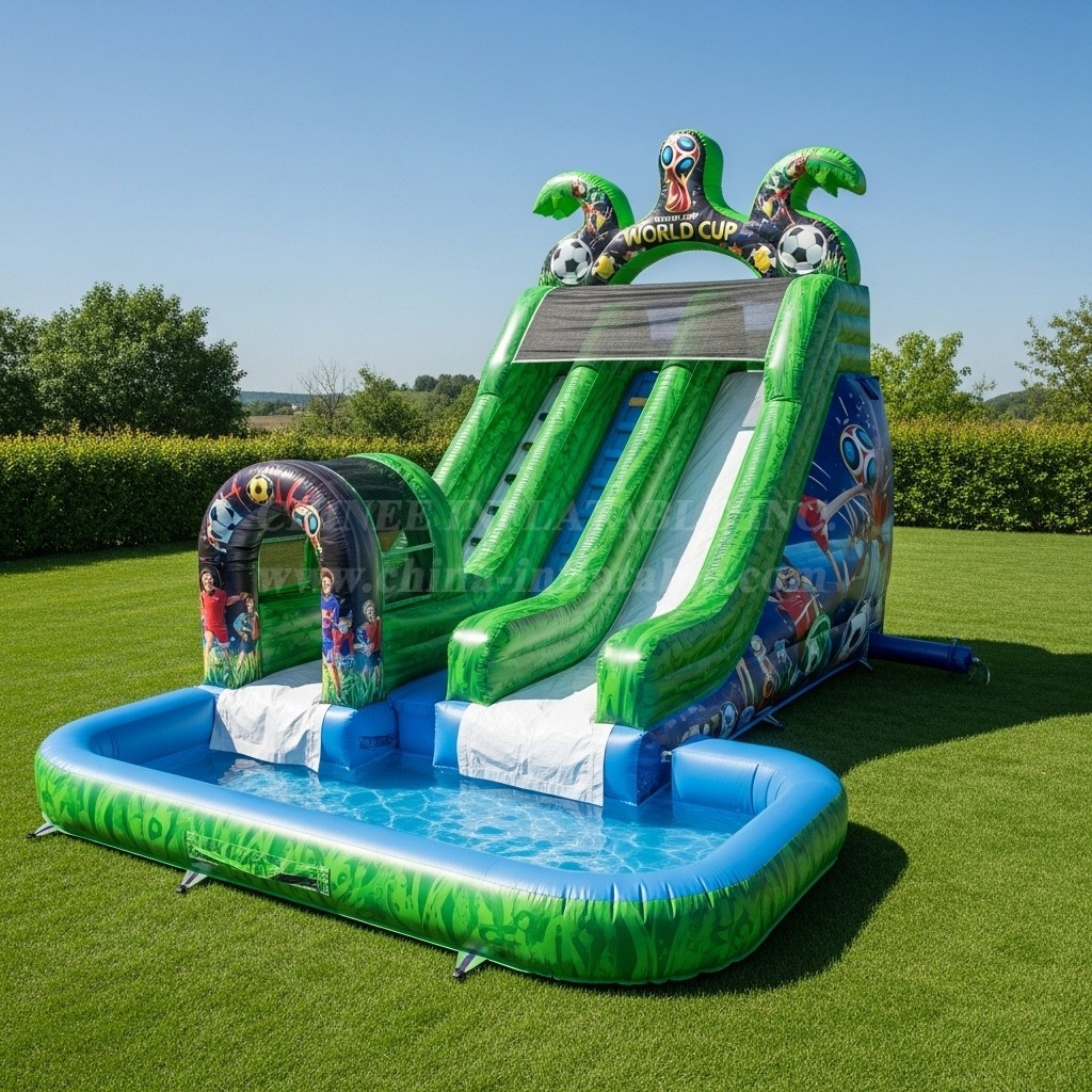 T8-8590 World Cup Theme Inflatable Water Slide
