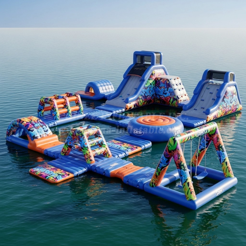 S211 Graffiti Theme Inflatable Water Park