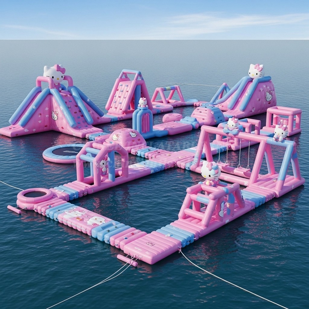 S213 Hello Kitty Theme Inflatable Water Park