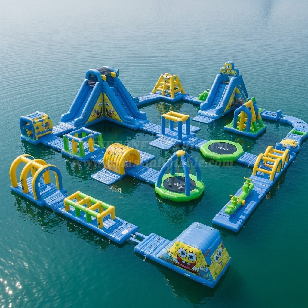 S268 Spongebob Theme Inflatable Water Park