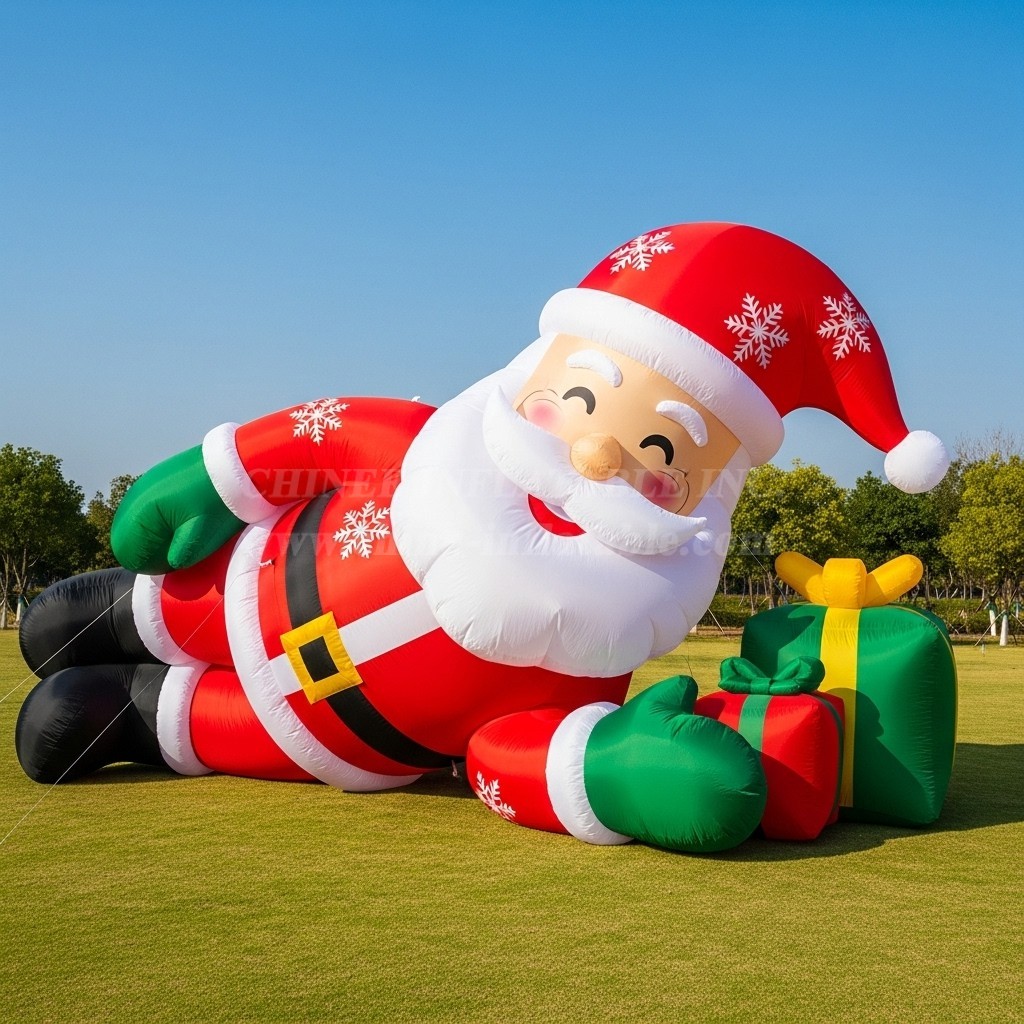 C1-409 Inflatable Santa Claus lying on his side