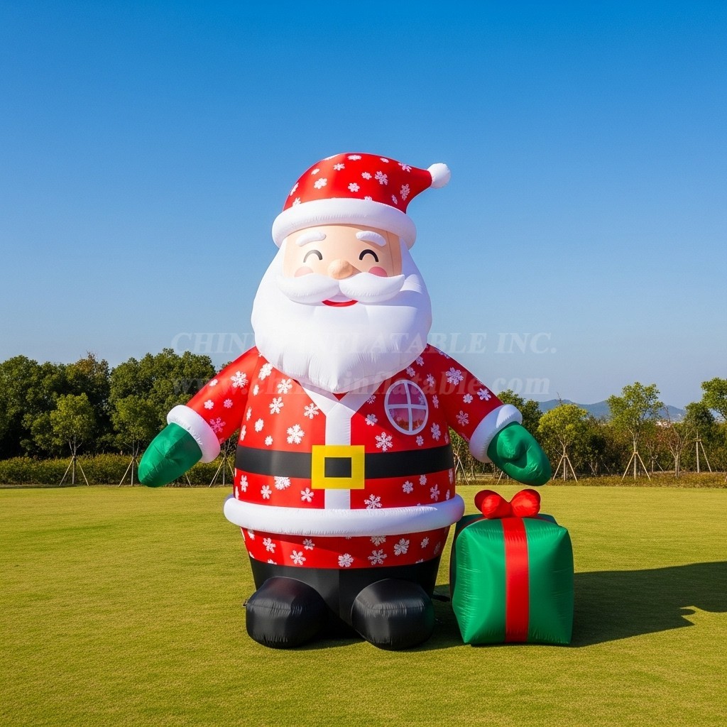 C1-442 Inflatable Santa Claus wearing a Japanese kimono