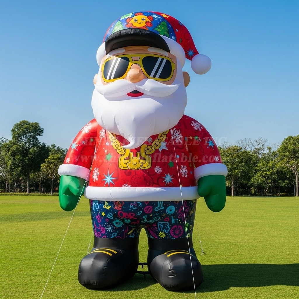 C1-453 Hip-hop style inflatable Santa Claus