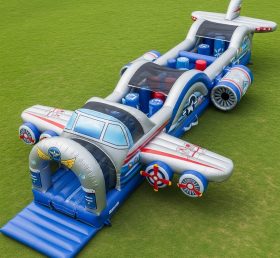 T7-3692 Airplane Theme Inflatable Obstacle Course