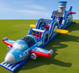 T7-3693 Airplane Theme Inflatable Obstacle Course
