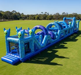 T7-3697 Alien Theme Inflatable Obstacle Course
