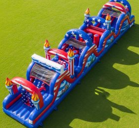 T7-3704 American Style Theme Inflatable Obstacle Course