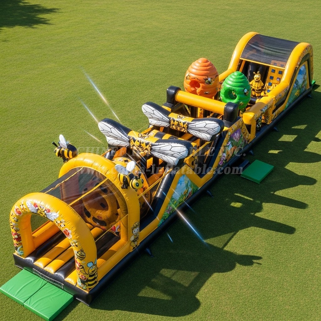 T7-3711 Bee Theme Inflatable Obstacle Course
